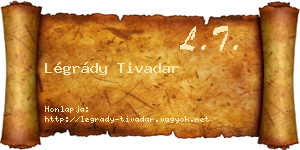 Légrády Tivadar névjegykártya