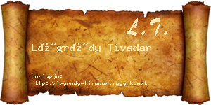 Légrády Tivadar névjegykártya