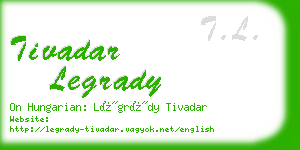 tivadar legrady business card